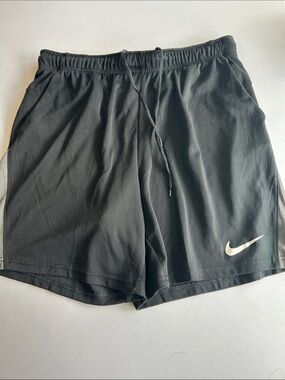 Nike Black Athletic Shorts with White Swoosh